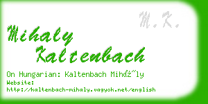 mihaly kaltenbach business card